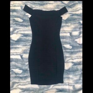 Elegant Off The Shoulder Black Dress